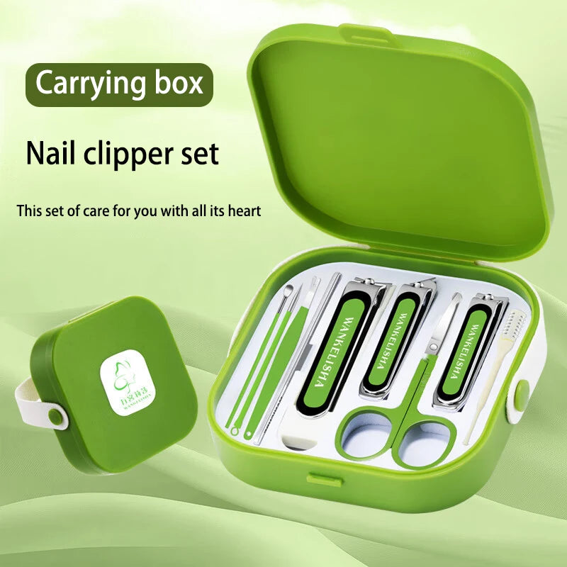 Stainless Steel Anti-Splash Nail Clipper Set | Nail Care Kit Nail Clipper Set Axl 1pcs B