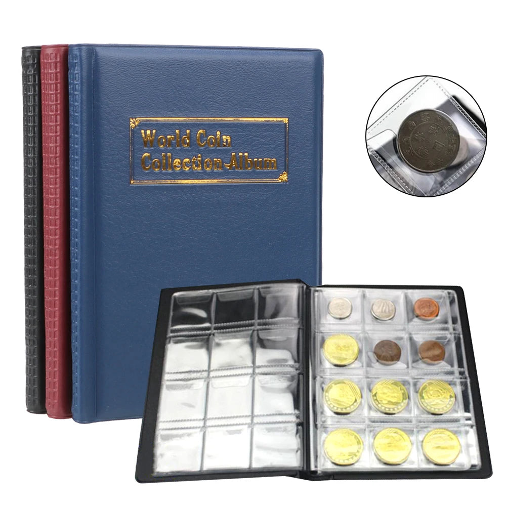 120-Pocket Coin Collection Album – PVC Collector Book Coin Collection Album Axl