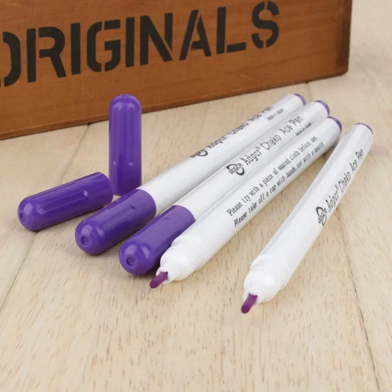 Water Soluble Fabric Marking Pen – Erasable Stitch Marker 4 Pc Fabric Marking Pen Axl