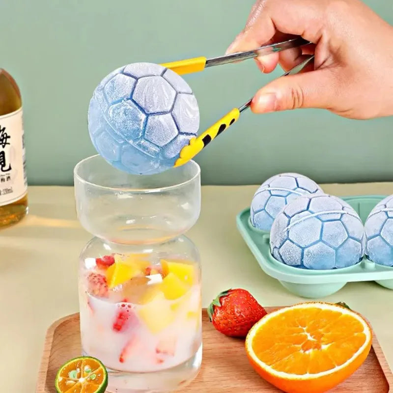 Football Ice Cube Mold – 4-Grid Silicone Tray with Lid | KEMORELA Silicone Ice Cube Mold Axl
