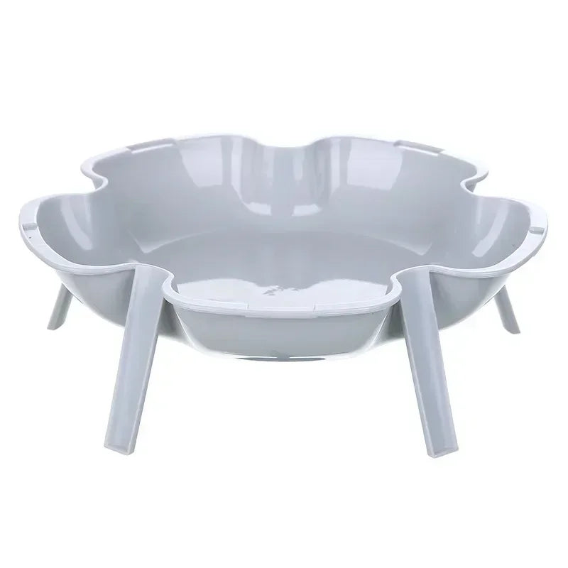 Stackable Flower-Shaped Plates – Mini Fruit & Dessert Dish Set Dessert Plate Set Axl Grey