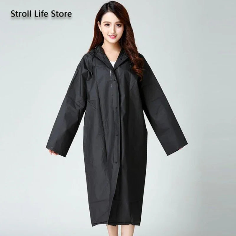 Women's Waterproof Rain Poncho – Clear Yellow Nylon Raincoat Women's Rain Poncho Axl