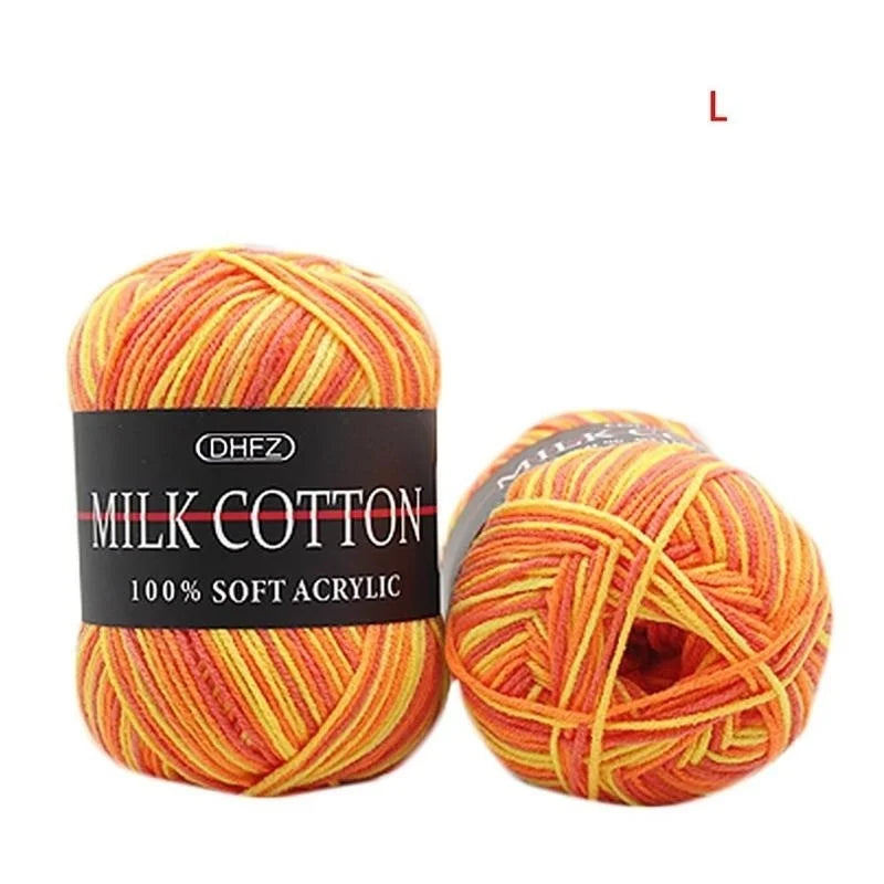 Mixed Colour Cotton Knitting Yarn 50g – Soft Crochet Wool Knitting Yarn Axl