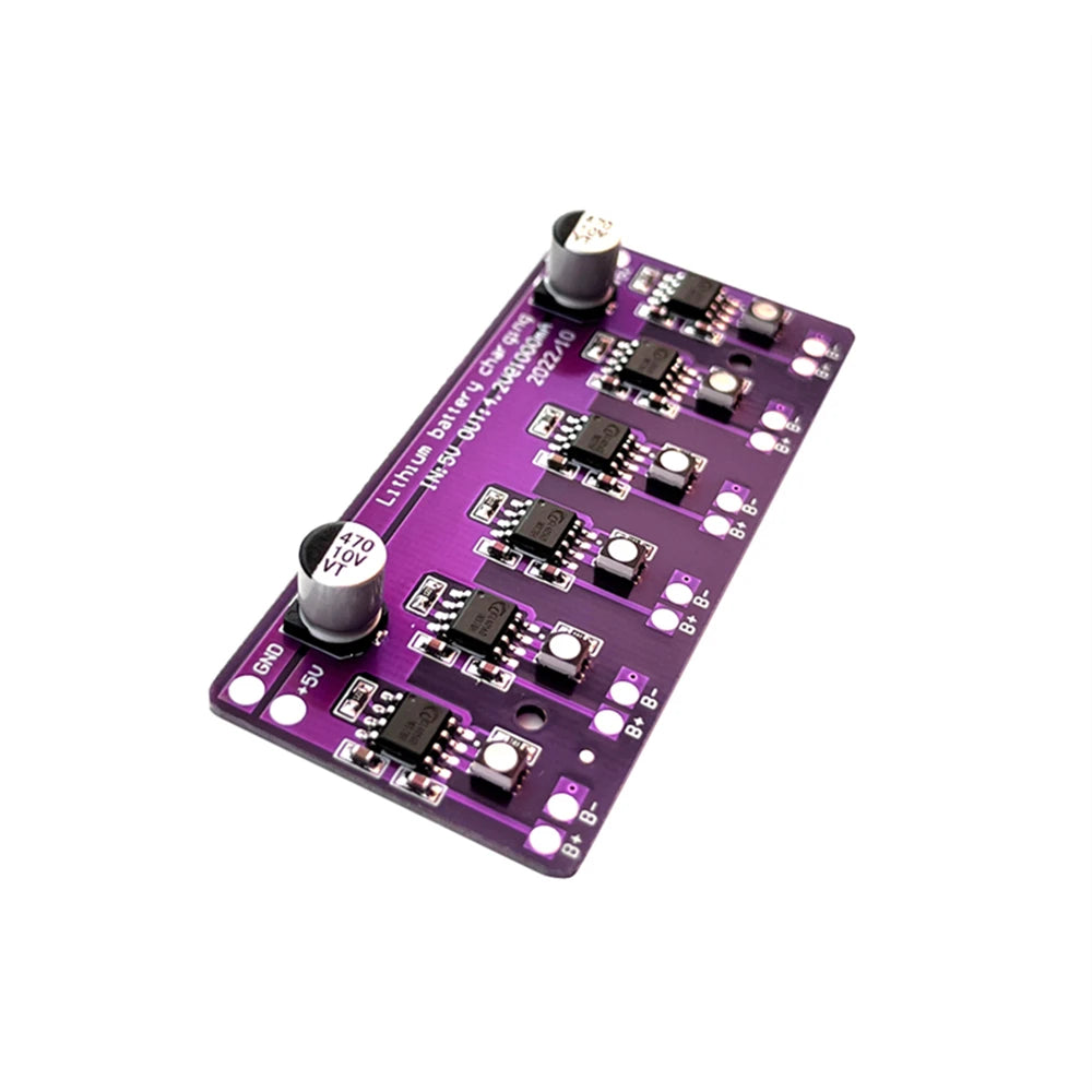 18650 Lithium Battery Charger Board 4056 – 6-Channel 5V 1A PCB Battery Charger Board Axl Default Title