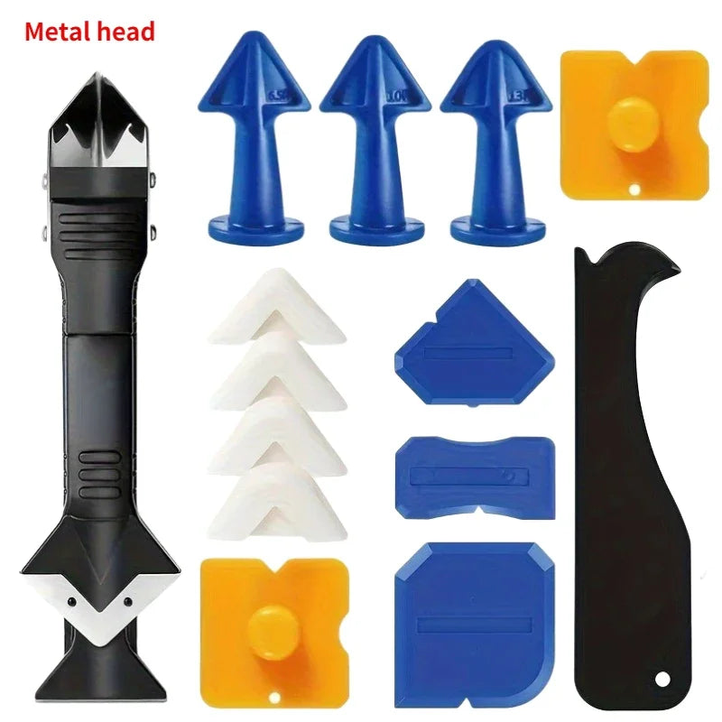 15-Piece Silicone Caulking Tool Set – Kitchen & Bathroom Sealing Caulking Tool Set Axl SKJS-C01-27