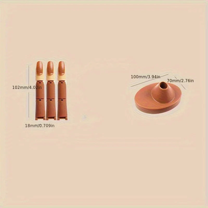 Flexible Mechanical Hand Model for Nail Practice | Movable Joints Nail Practice Tool Axl