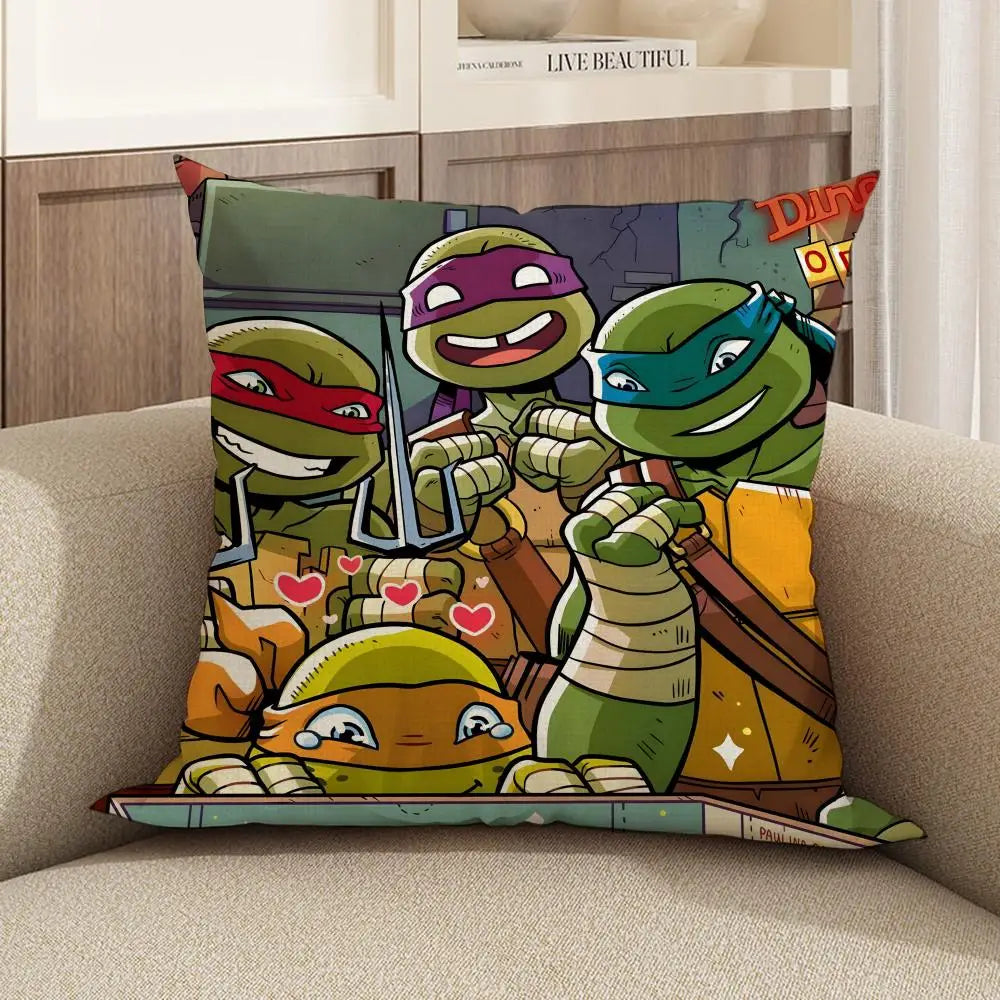 Ninja Turtles Linen Cushion Cover – Sofa, Bed & Chair Décor Decorative Cushion Cover Axl White1 30X30cm