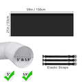 AC Hose Insulation Sleeve – Exhaust Duct Cover 5" & 5.9" AC Hose Cover Axl Black 1pcs