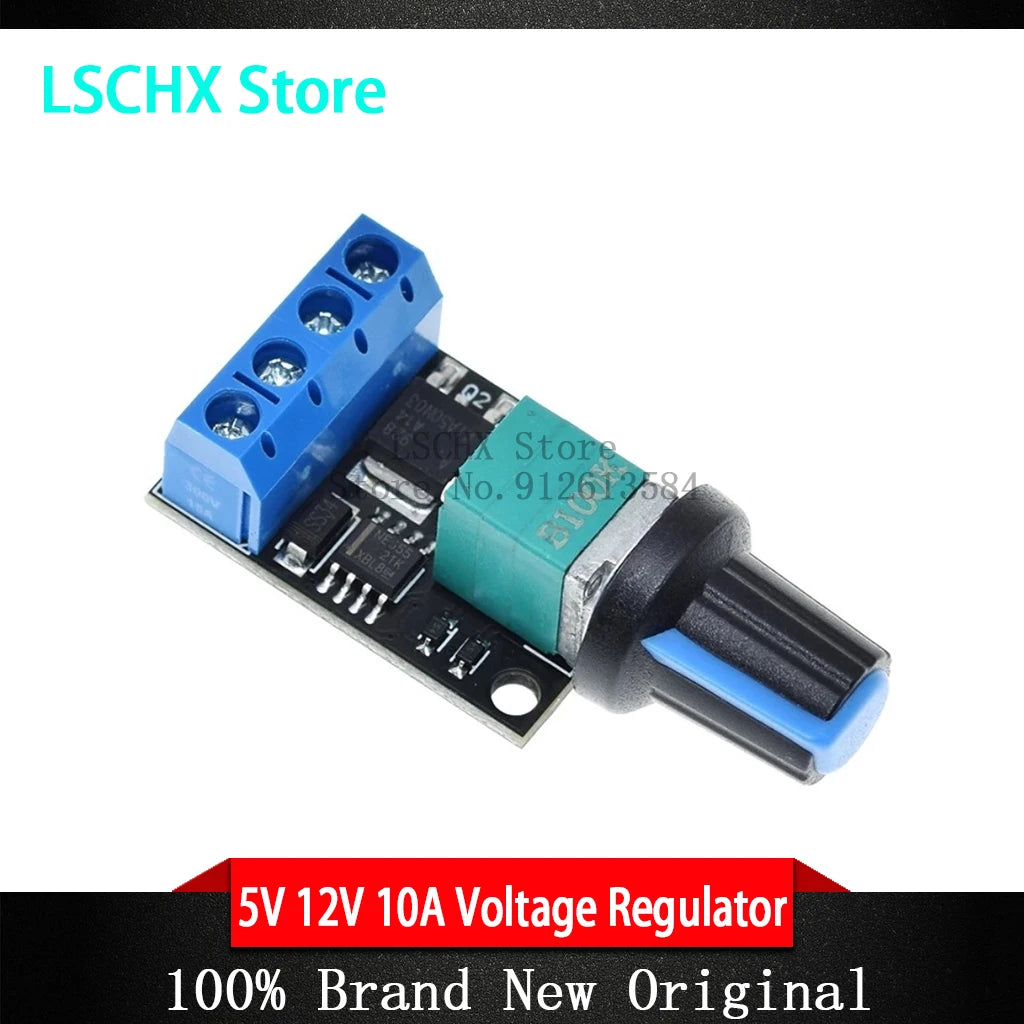 PWM DC Motor Speed Controller 5V–12V 10A LED Dimmer Module Motor Speed Controller Axl Default Title