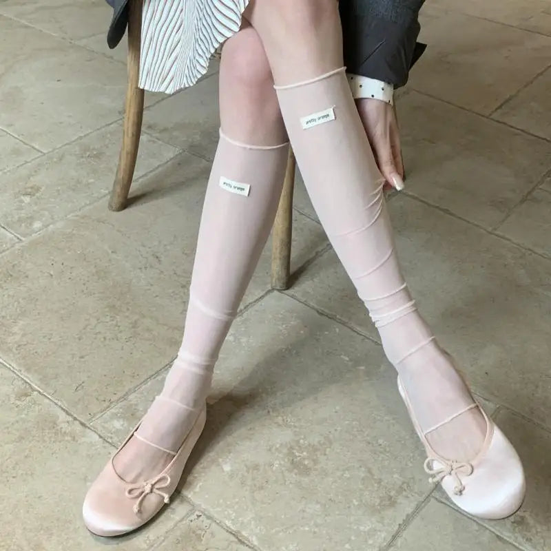 Women's Sheer Mesh Leg Warmers – Ballet Calf Sleeves Mesh Leg Warmers Axl