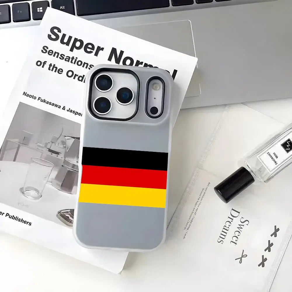 Germany Flag 2-in-1 iPhone Case with Card Holder | TPU Cover iPhone Wallet Case Axl