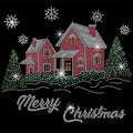 Glass Rhinestone Iron-On Christmas Appliqué Patch 297x210mm Iron-On Appliqué Patch Axl AECH04-17640