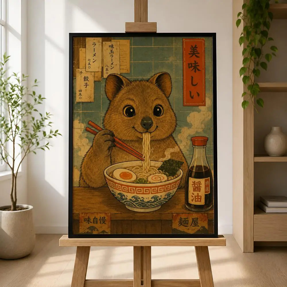 Cute Animal Wall Poster – Self-Adhesive Waterproof HD Art Decor Decorative Wall Poster Axl