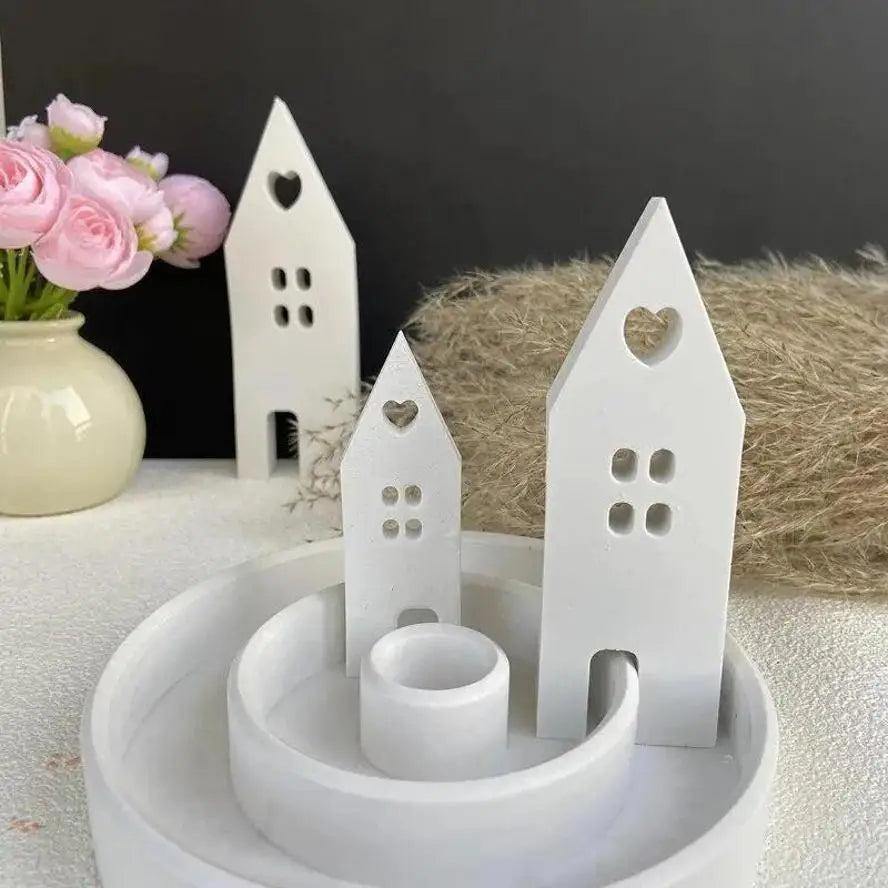 Mini House Silicone Mold – DIY Resin, Concrete & Candle Casting Silicone Casting Mold Axl