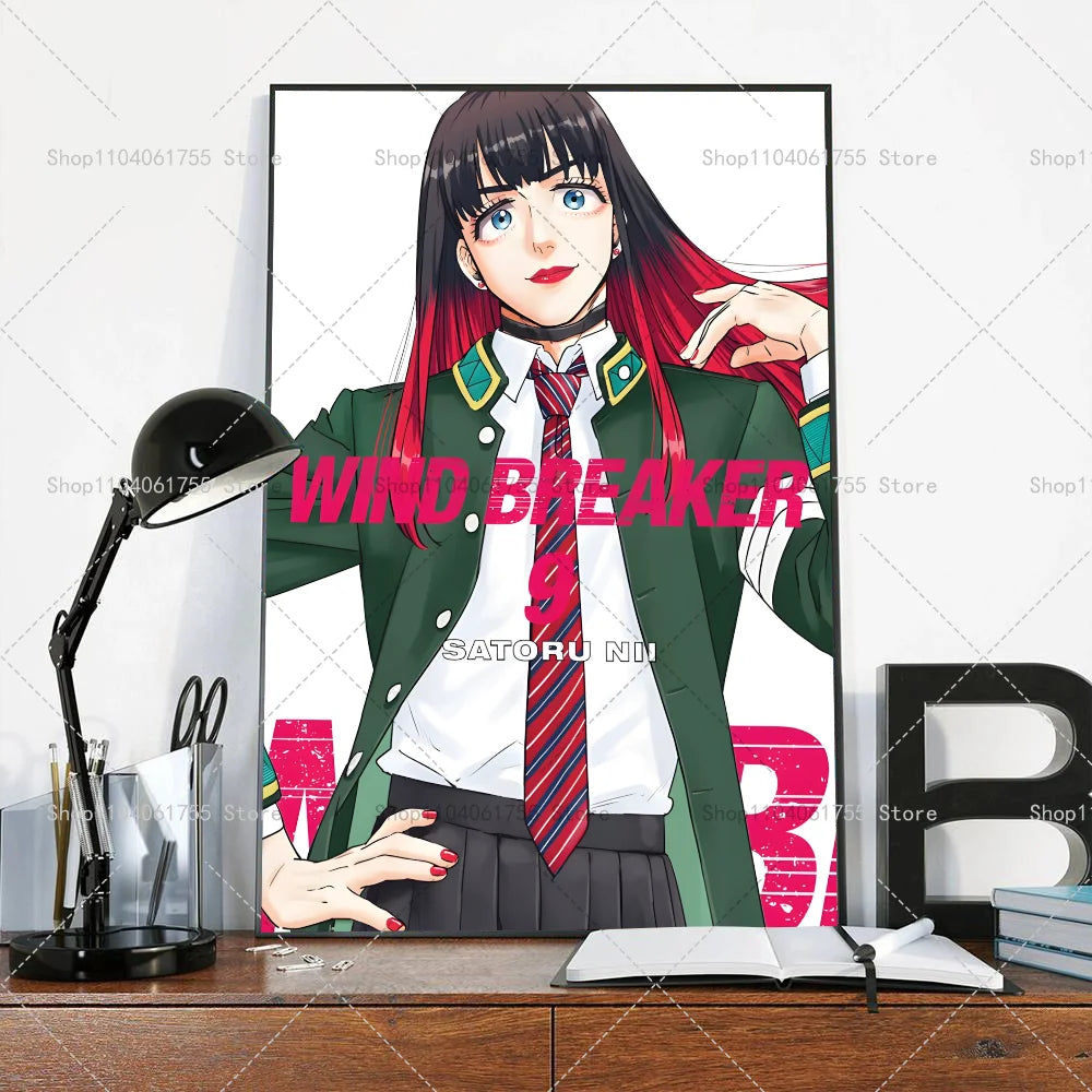 Wind Breaker Anime Wall Poster – Self-Adhesive Waterproof Sticker Anime Wall Poster Axl z9 40x60cm No Frame