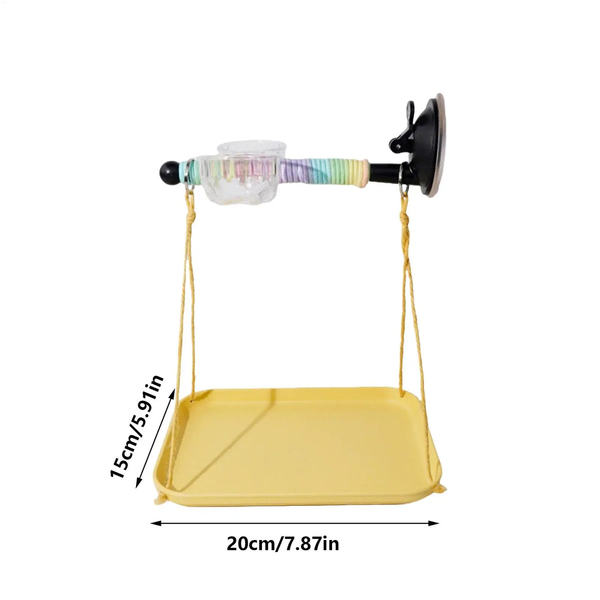Window Bird Perch with Suction Cup & Droppings Tray | Parrot Perch Bird Window Perch Axl