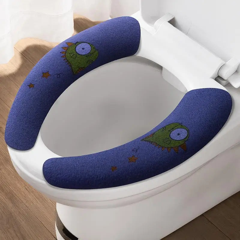 Soft Plush Toilet Seat Cover – Warm Cushion, Universal Fit Toilet Seat Cover Axl one size A7