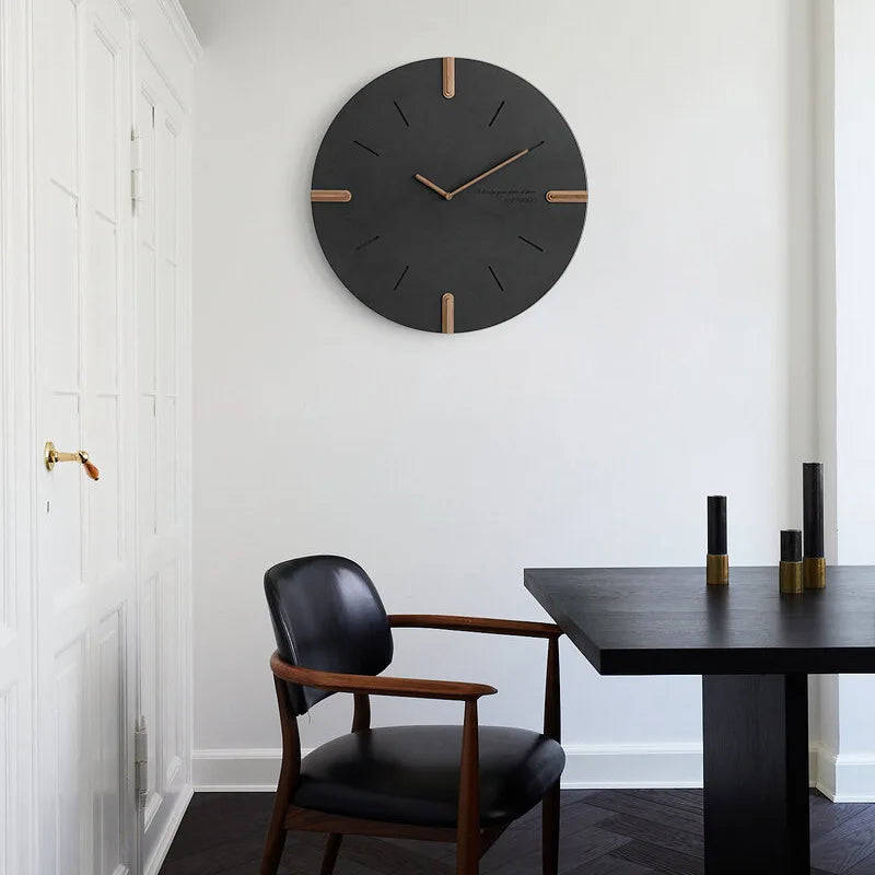 Modern Silent Wall Clock – 46cm Nordic Minimalist Round Silent Wall Clock Axl