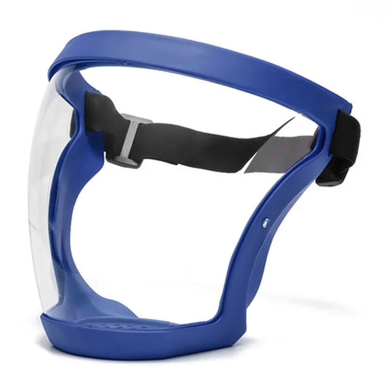 Full Face Shield Anti-Fog Anti-Splash PC Protective Visor Protective Face Shield Axl Blue