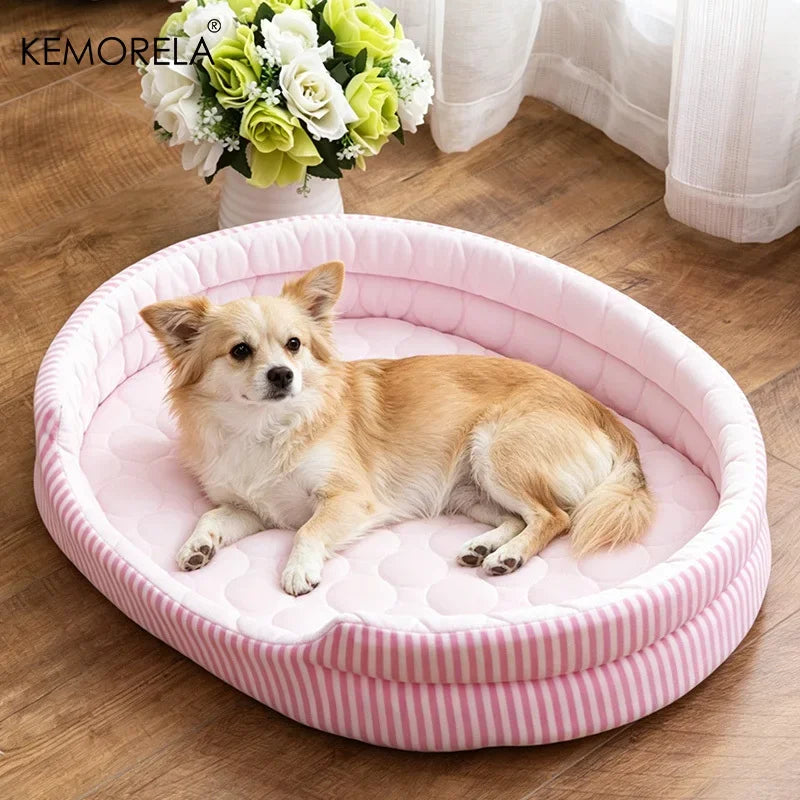 KEMORELA Cooling Ice Silk Pet Mat for Cats & Dogs | Breathable Cooling Pet Mat Axl