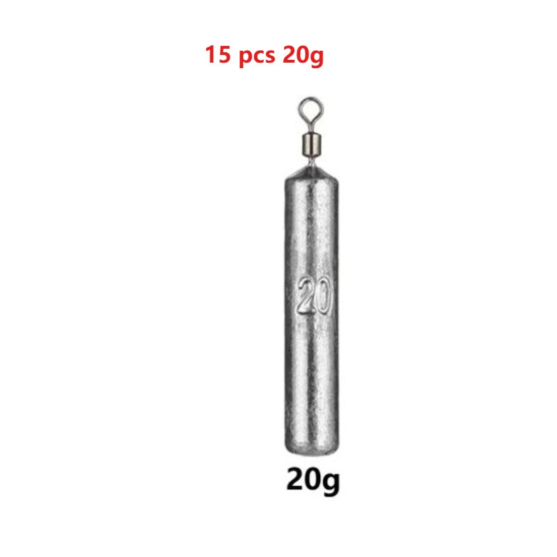 15-Piece Drop Shot Sinker Kit – 3.5g to 20g Fishing Weights Fishing Sinker Kit Axl A-20g -15pcs