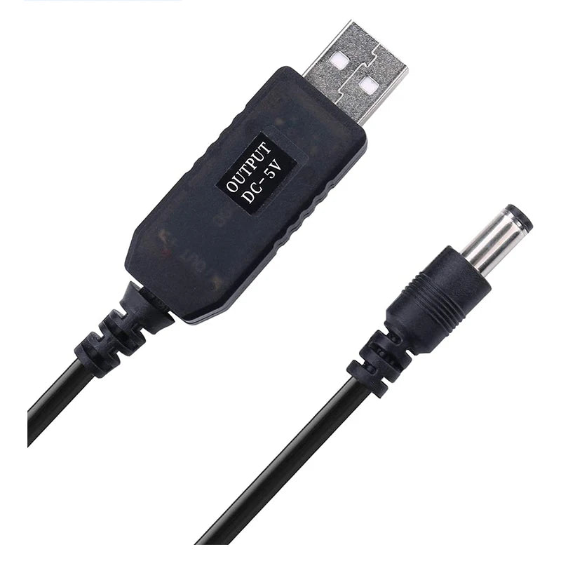 USB 5V to 12V/9V DC Boost Cable – 5.5×2.1mm Power Adapter DC Power Boost Cable Axl 5V to 5V