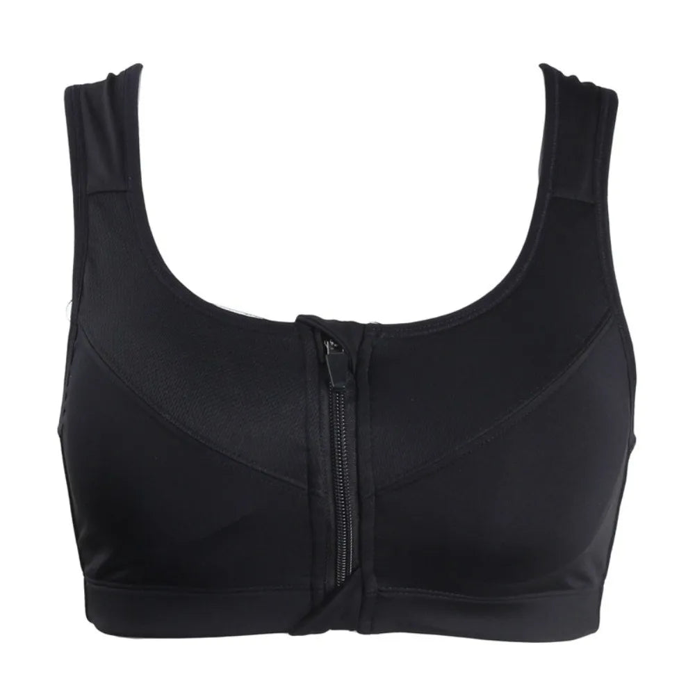 Women's Zipper Sports Bra – Breathable Moisture-Wicking Yoga Women's Sports Bra Axl