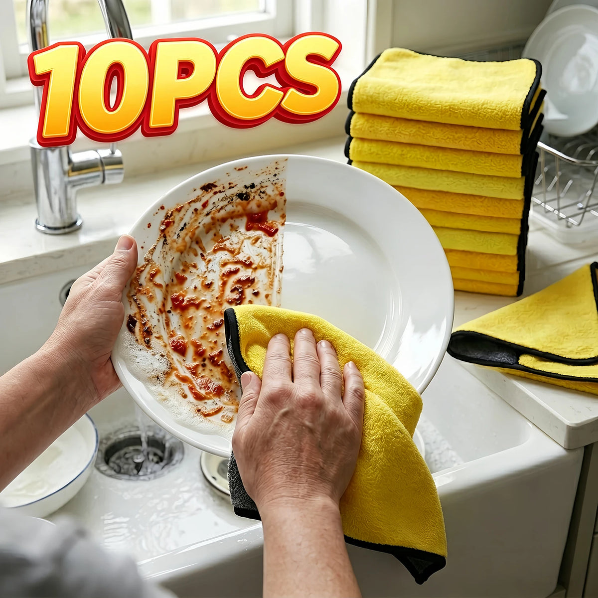 Microfiber Cleaning Cloths – Absorbent Kitchen & Car Towels Microfiber Cleaning Cloth Axl