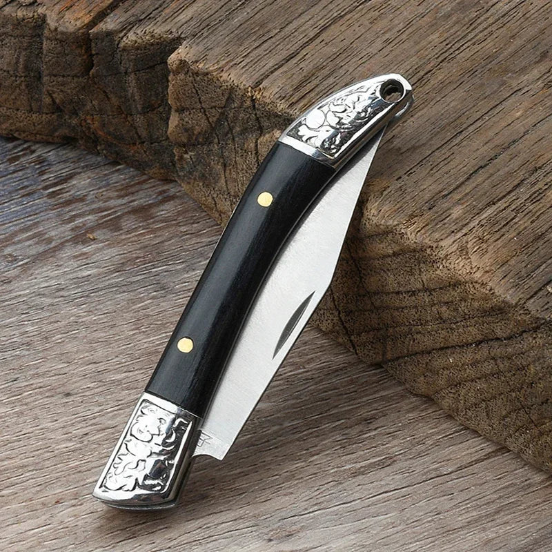 Mini Folding Pocket Knife – Stainless Steel Keychain Fruit Knife Folding Pocket Knife Axl 1pcs B