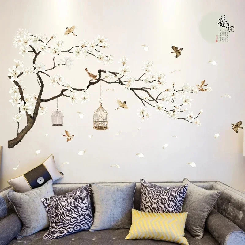 Tree Wall Stickers Birds & Flowers – DIY Vinyl Home Decor Wall Decal Sticker Axl Default Title