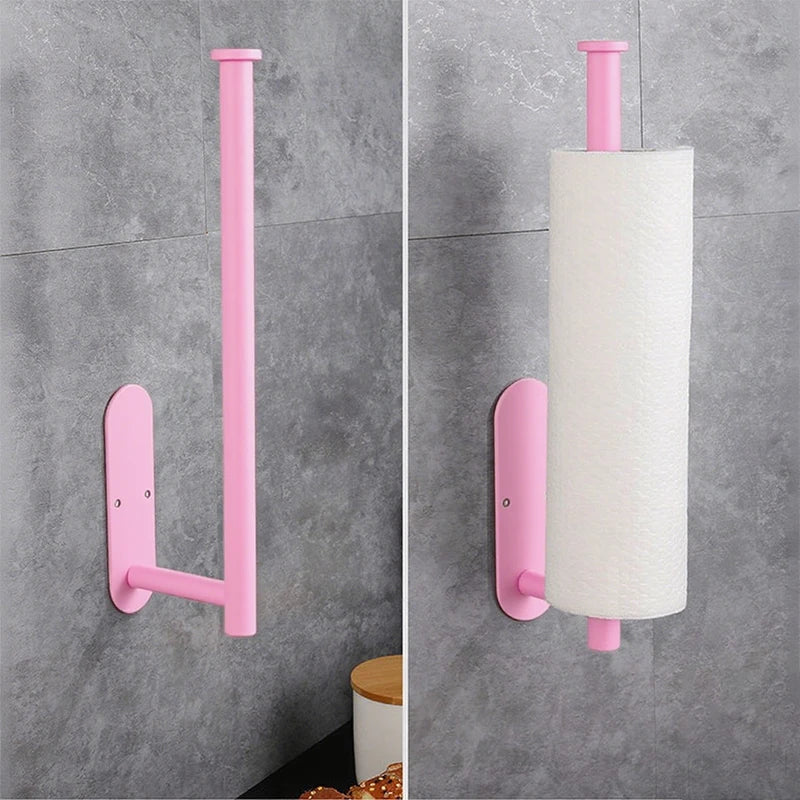 Metal Wall Mount Paper Towel Holder – No Drill Kitchen & Bath Paper Towel Holder Axl