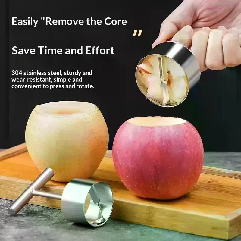 Stainless Steel Fruit Corer – Apple & Pear Core Remover Fruit Corer Tool Axl