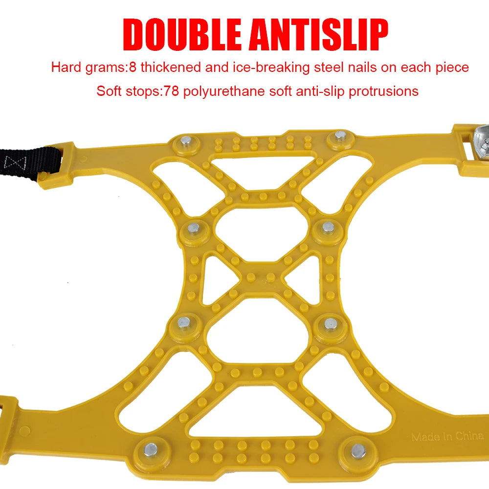 TPU Car Snow Chains – Anti-Skid Double Buckle | 165–265mm Tire Snow Chains Axl