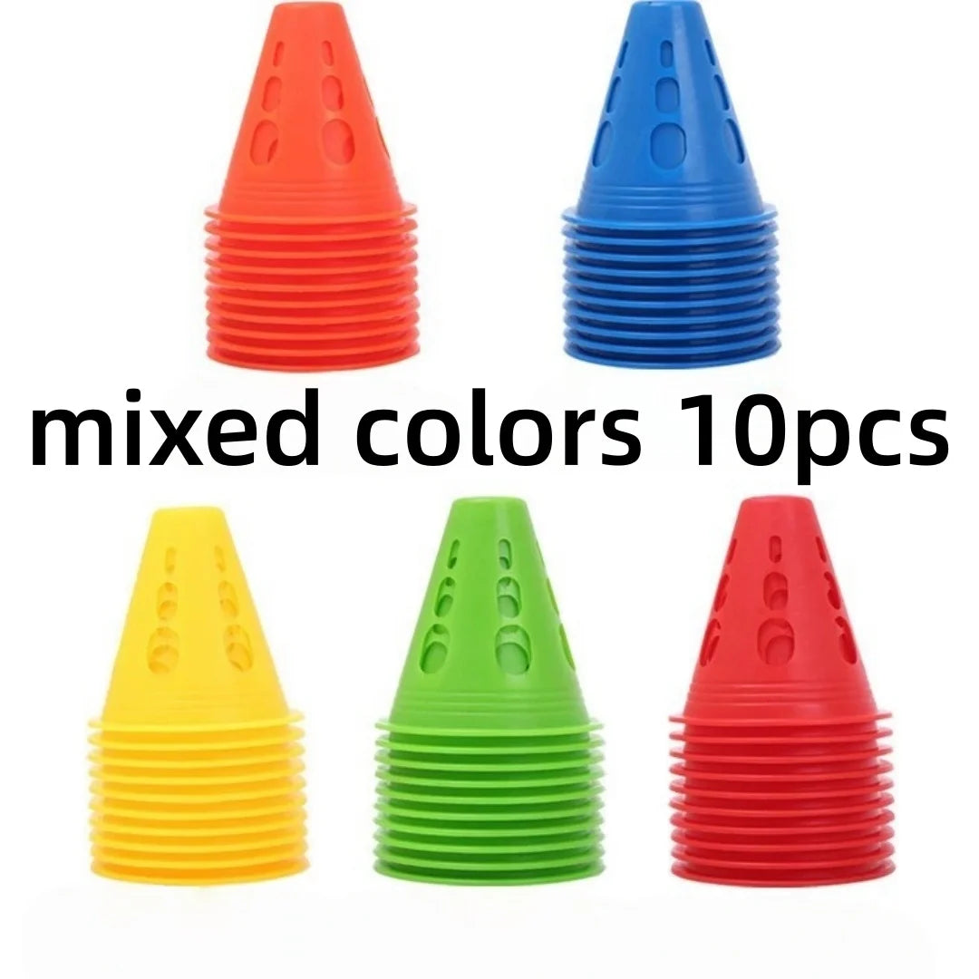 10-Pack Windproof Plastic Marker Cones – Soccer & Sport Training Sports Training Cones Axl mixed colors 10pcs