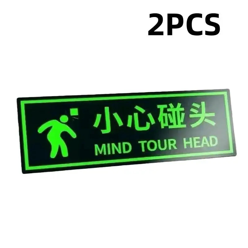Glow in the Dark Exit Floor Stickers – Evacuation Signs 2/6 Pack