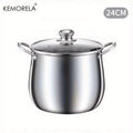 KEMORELA Large Stainless Steel Soup Pot – Gas & Induction Soup & Stock Pot Axl 24cm