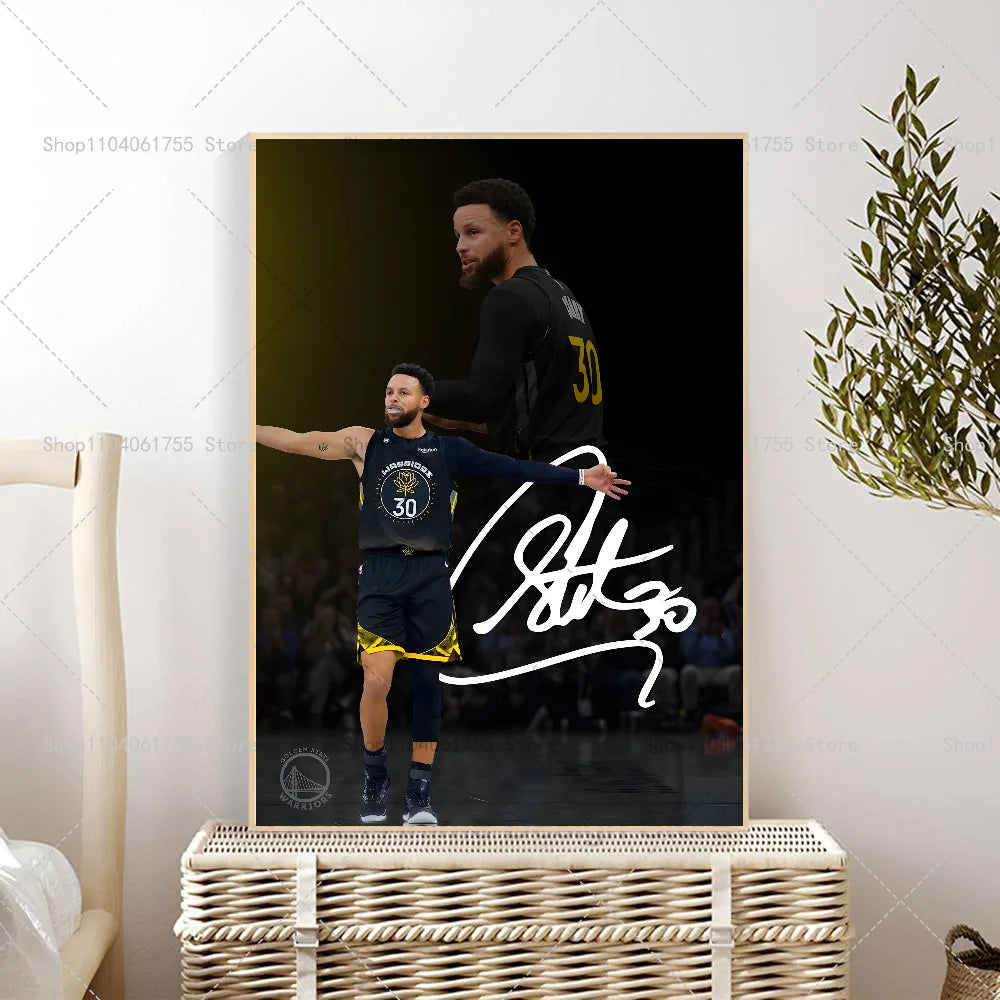 Basketball Superstar Wall Poster – Self-Adhesive Waterproof Sticker Wall Art Poster Axl z10 50x70cm No Frame