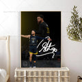 Basketball Superstar Wall Poster – Self-Adhesive Waterproof Sticker Wall Art Poster Axl z10 50x70cm No Frame