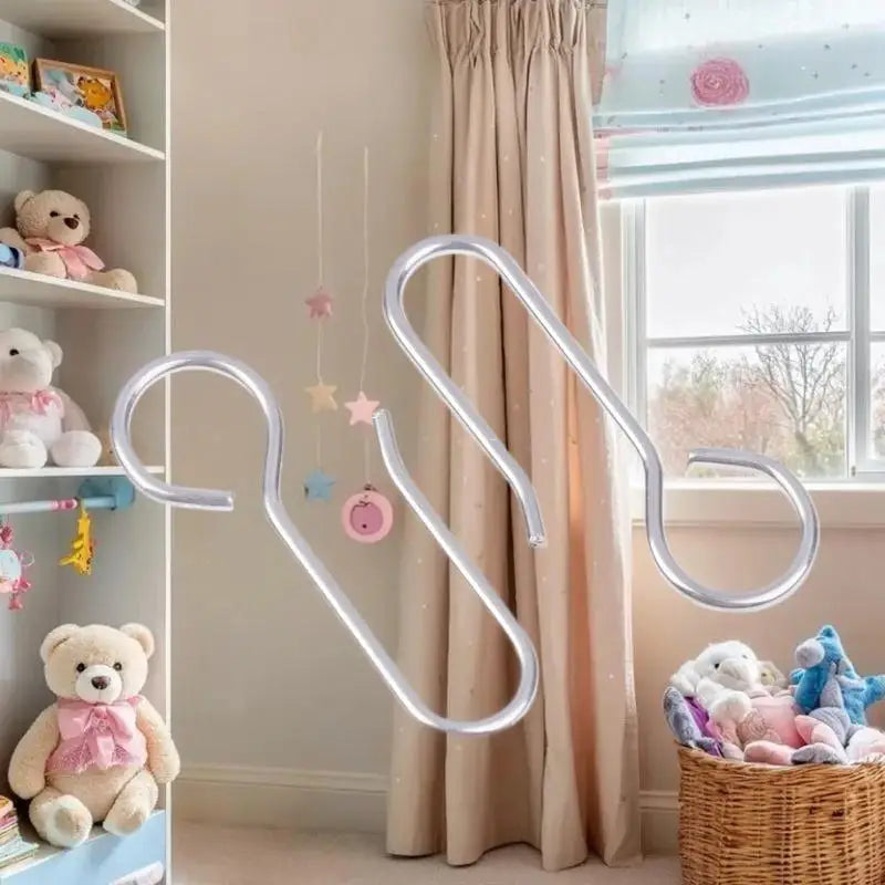 30-Pack Metal S-Hook Curtain Track Rings – Ceiling & Shower Curtain Track Hooks Axl Default Title