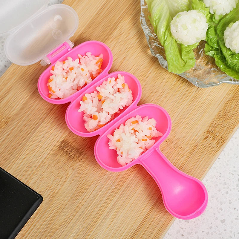 3-in-1 Rice Ball Shaker Mold – Onigiri & Sushi Maker Sushi Rice Mold Axl