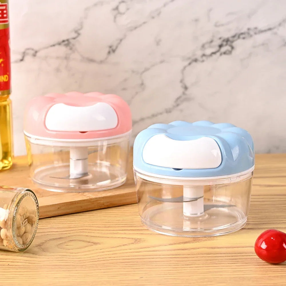 Mini Manual Garlic & Chili Chopper – Stainless Steel Blade Manual Food Chopper Axl