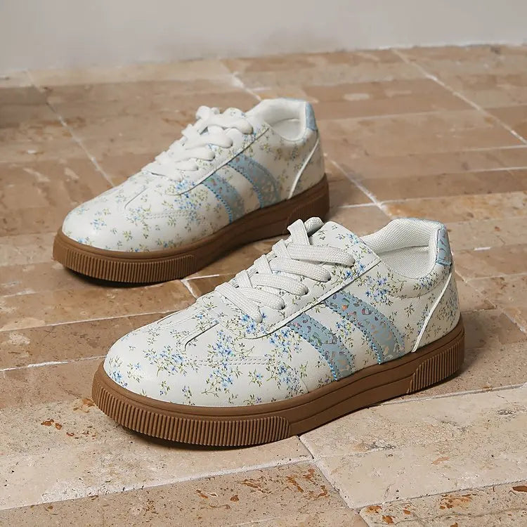 Women's Floral Lightweight Sneakers – Breathable Casual Shoes Women's Sneakers Axl