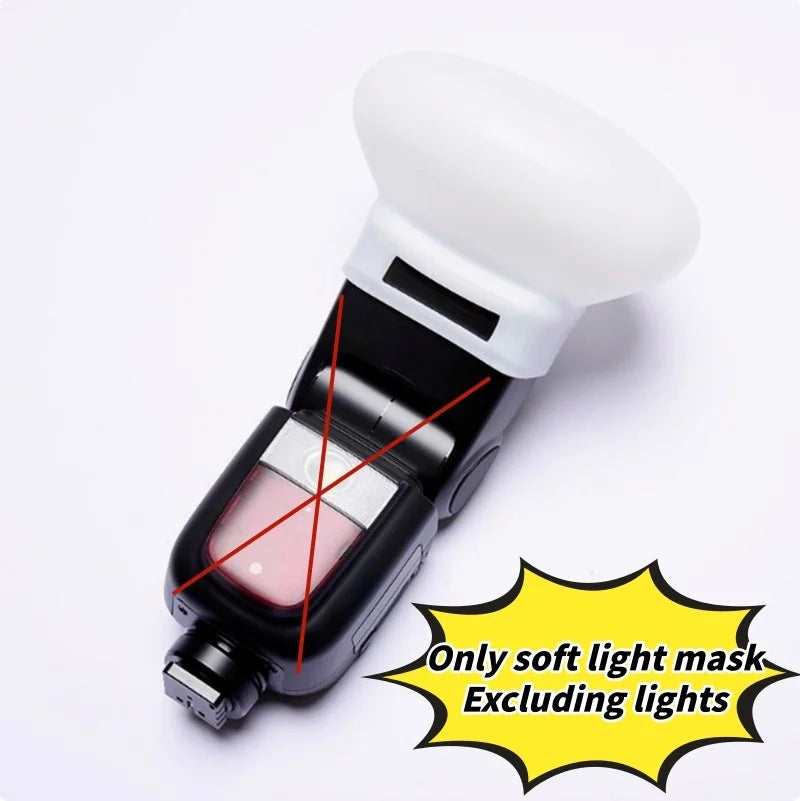 Silicone Flash Diffuser Bounce Dome Cap for Speedlite Flash Diffuser Axl
