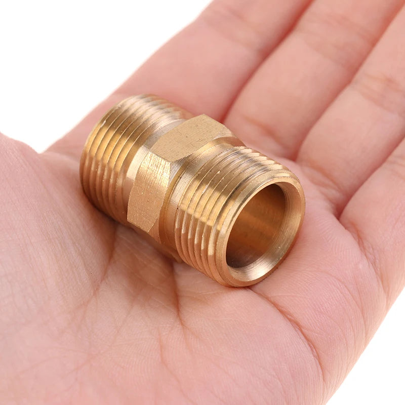 Brass M22 Pressure Washer Hose Connector Adapter 14mm 15mm Hose Connector Adapter Axl