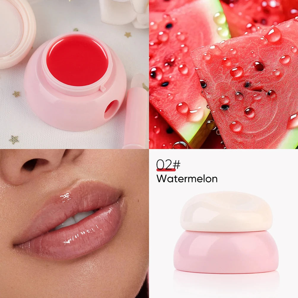 Vegan Tinted Lip Gloss with Brush – Hydrating Fruit Jam Lip Balm Tinted Lip Gloss Axl 02 40pcs with logo