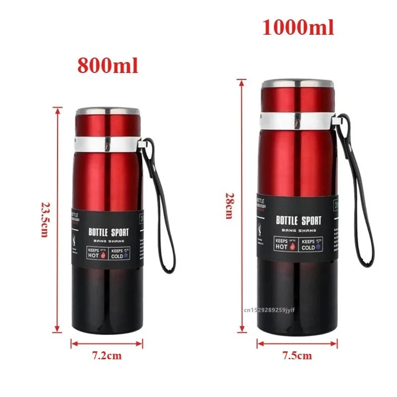 Stainless Steel Vacuum Flask 800ml 1000ml – BPA Free Thermal Bottle Vacuum Flask Thermos Axl