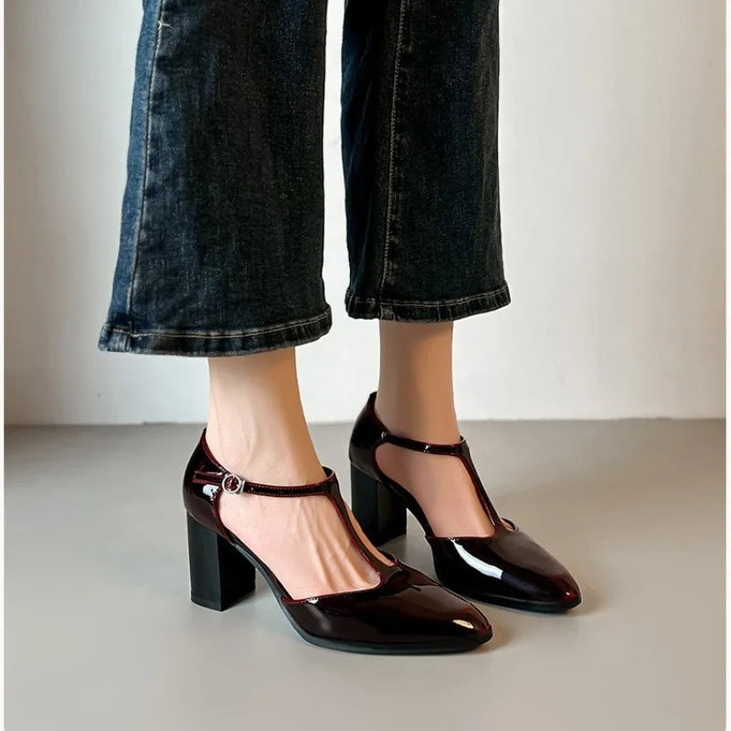 Women's Mary Jane High Heel Sandals – Buckle Strap Platform High Heel Sandals Axl