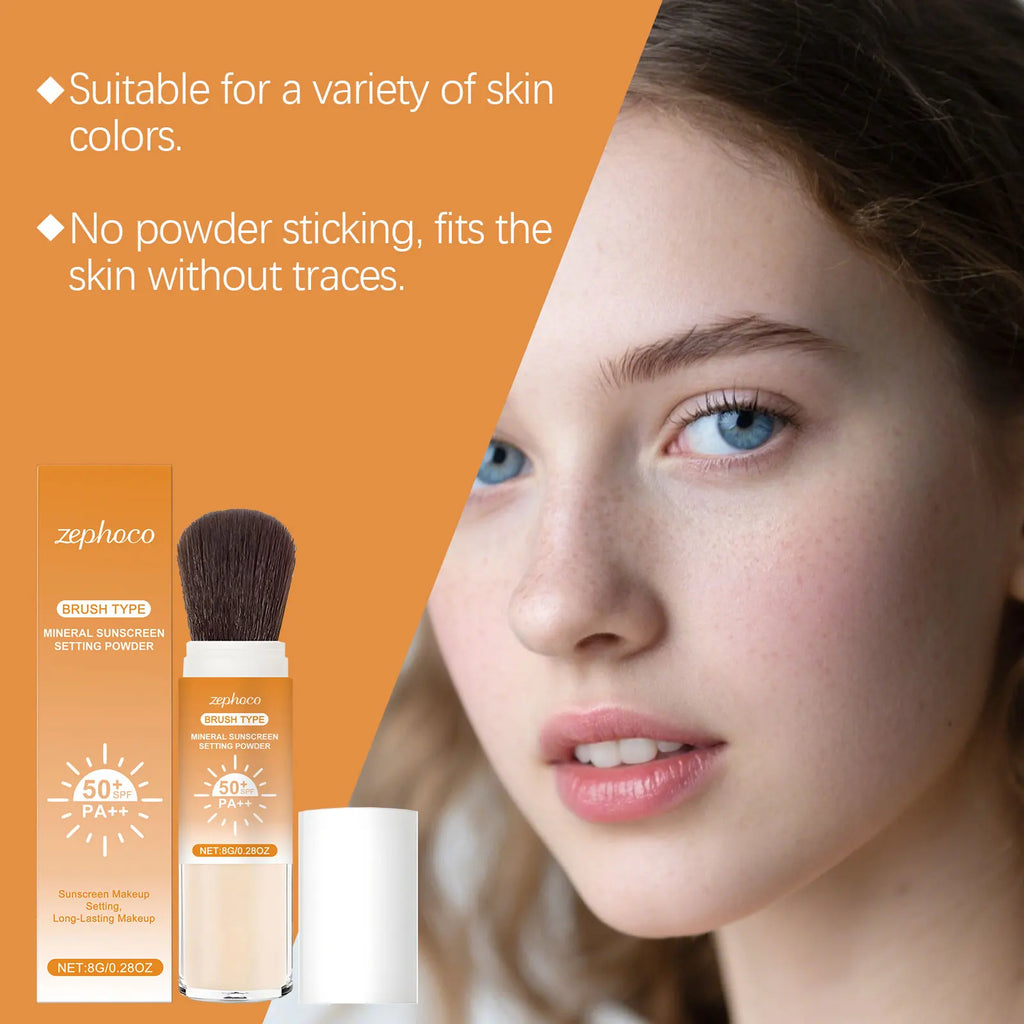 SPF 50+ Sunscreen Setting Powder – Matte Translucent 8g Sunscreen Setting Powder Axl