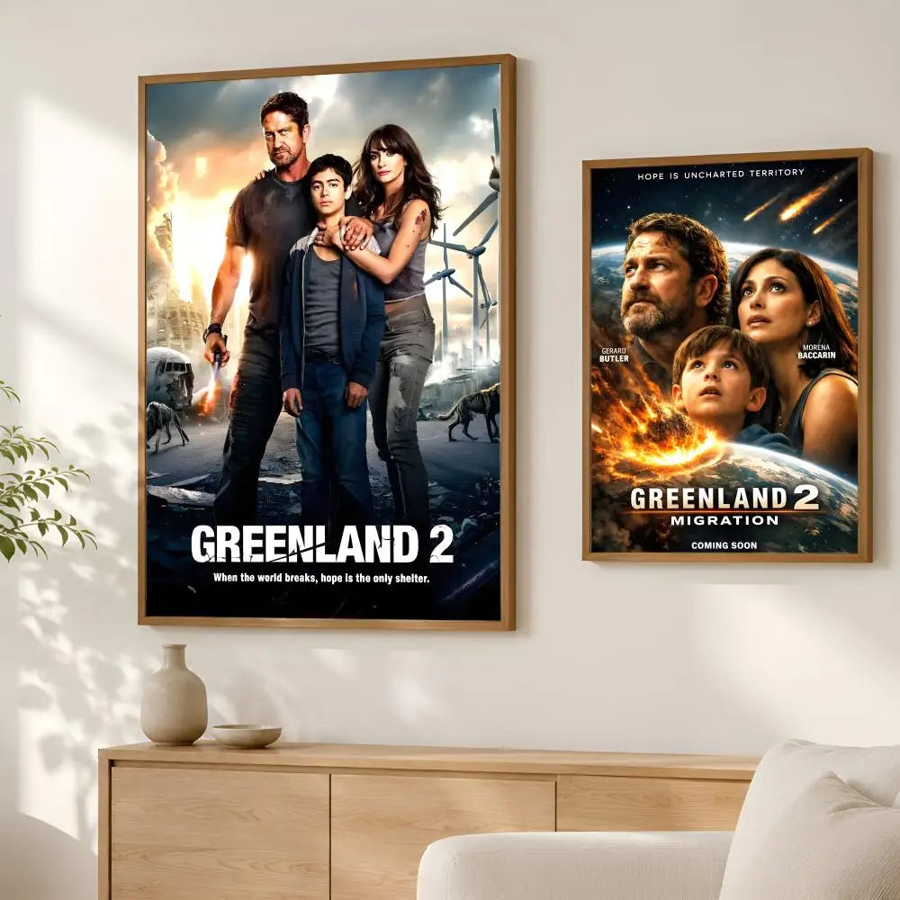 Greenland 2 Migration Movie Poster – Self-Stick HD PVC Wall Art Movie Wall Poster Axl