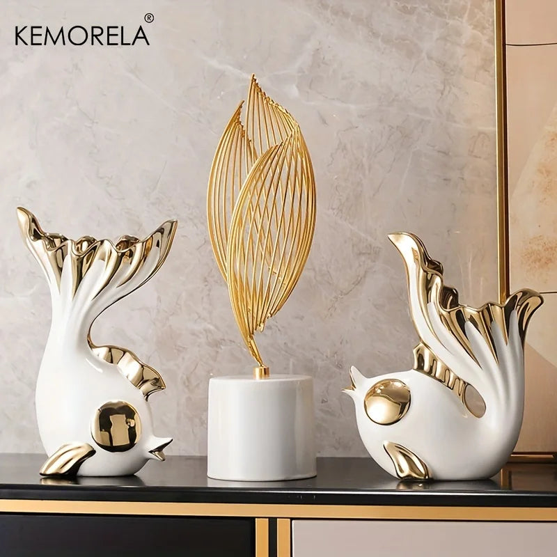 KEMORELA Abstract Ceramic Art Statue – Modern Home Decor Sculpture Ceramic Art Sculpture Axl